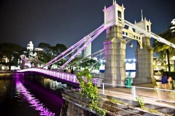 Pont sur Singapore River Singapour