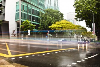 Singapour sous la pluie