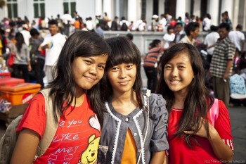 Jeunes filles Kota Jakarta Java Indonesie