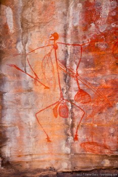 Peinture rupestre dans le parc national de Kakadu