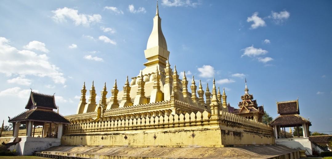 Temple Wat Chedi Luang Vientiane Laos